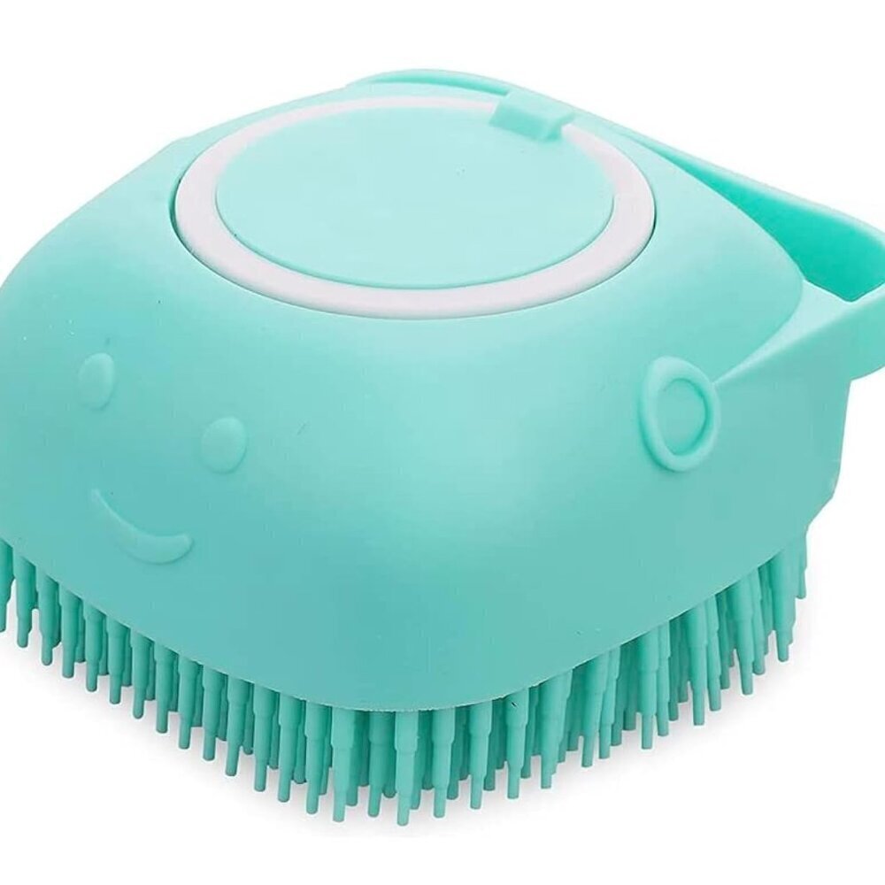 Pet Bath Massage Brush Puppy Dog Cat Grooming Cleaning Soft (Mint) - Picture 5 of 10